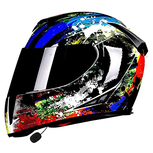 Casque moto modulable homme femme avec bluetooth pour l'hiver