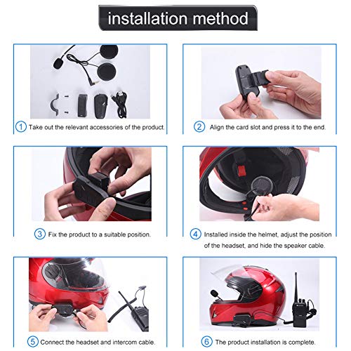 YUZEU Auricolare per casco da motociclista