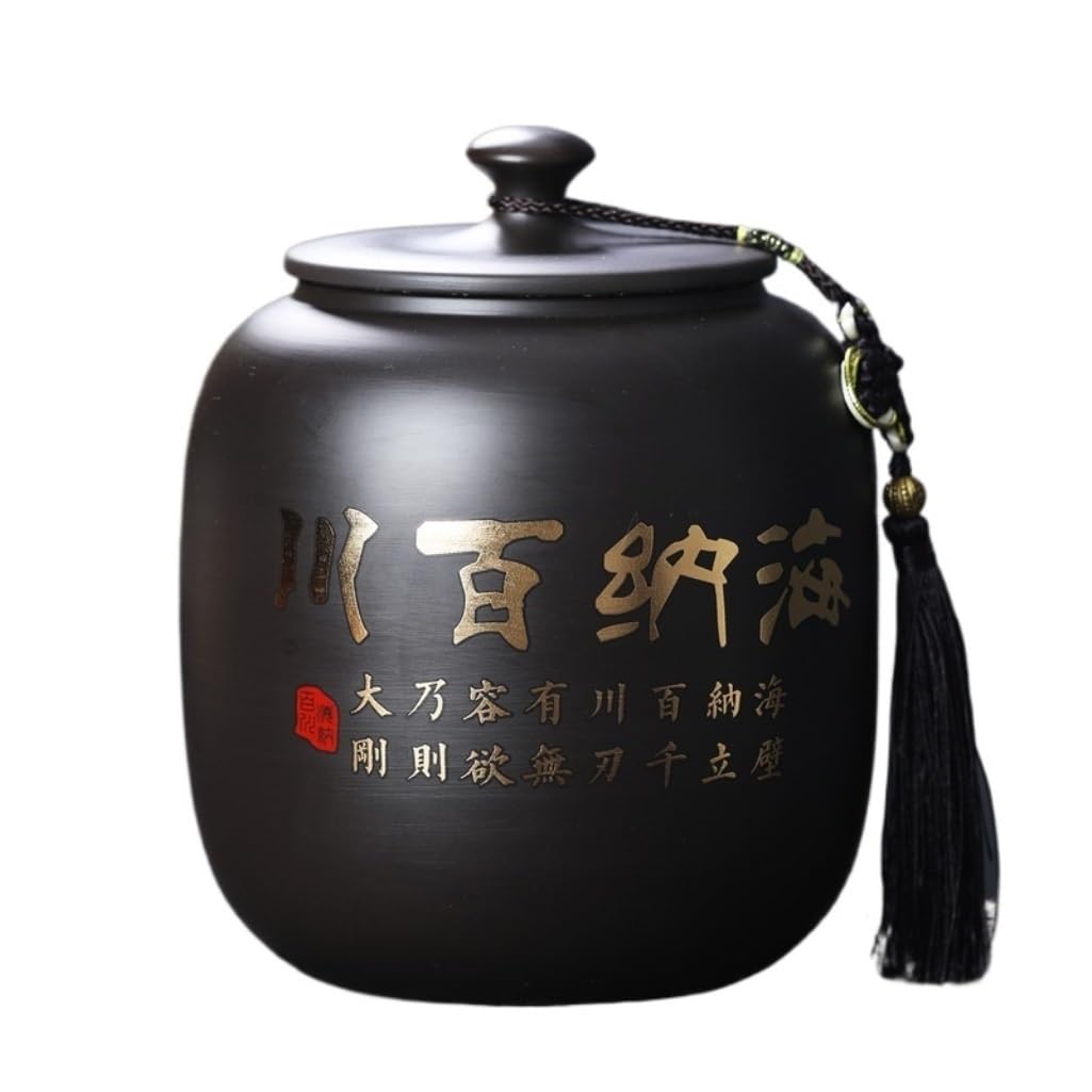 TEESONG Słoiki na herbatę Ceramiczny luźny pojemnik do przechowywania herbaty mały podróżny przenośny mały puszek na herbatę Pu'er zielona herbata czarna herbata zamknięta puszka pojemniki do