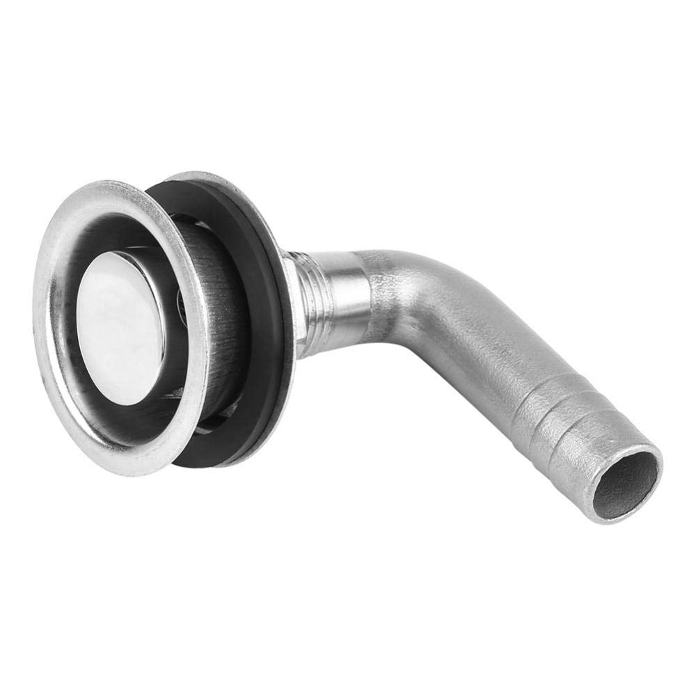 Tankentlüfter für Boote, Universal 90 ° Edelstahl Marine Unterputz Kraftstoff Gas Tank für 5/8 "Schlauch
