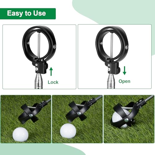 welspo Golf Ball Retriever Telescopic, Golf Ball Retriever for Water, Portable Golf Ball Grabbe, Extendable Stainless Steel Ball Retriever Tool Golf, Practical Golf Accessories Golf Gift for Men, 9ft - Image 4