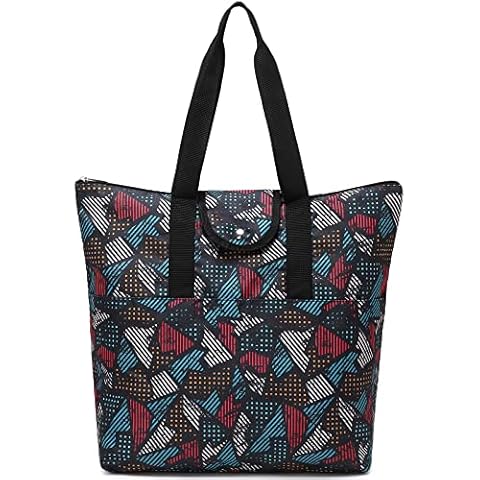 mygreen Women Tote Bag,Stylish Waterproof Ladies Shoulder Bag, Folding Beach Travel Bag for Work,Shopping, Large Tote Travel Bag, Nurse Bag, Teacher Bag, Mom Bag Cover