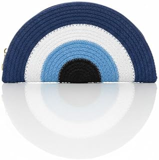 SHOPERTUNITI Handcrafted Bag – Woven Evil Eye Wristlet Clutch – Bohemian Zipper Pouch for Travel, Phone & Cosmetics | Casu... Price In India