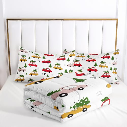Edredón de microfibra de Navidad con fundas de almohada Andreannie juego de 3 piezas para cama 5