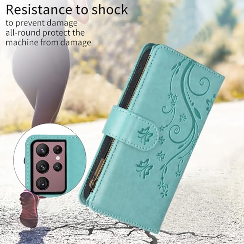 Coque pour Samsung Galaxy S22 Ultra Vert finition chic - 6