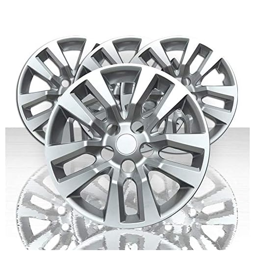 Auto Reflections Set of 4 16" 10 Spoke Wheel Covers for Nissan Altima 2013-2018 - Silver