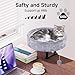 Chumajor Cat Desk Bed - 360° Rotating & Adjustable, Supports 44 lbs, Soft Faux Fur with Dual-Sided Reversible Mat, Modern Indoor Cat Nest Furniture for Office Desks and Game Tables, Island Table