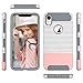 ULAK iPhone XR Case, Slim Hybrid Hard PC Shell Shockproof Phone Case for Women, Anti-Scratch Protective Bumper Cover for iPhone XR 6.1 Inch, Rose Gold Minimal