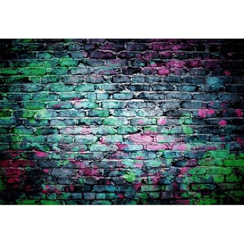 YongFoto 3x2m Vinyl Toile de Fond Graffiti Brique Mur Sale Texture Fond Décors Studio Photo Portrait Enfant Video Fete Mariage Photobooth Photographie Accesorios