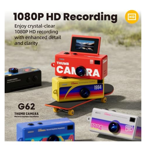 Mini cámara retro 1080P HD llavero transparente G62 miniatura 4