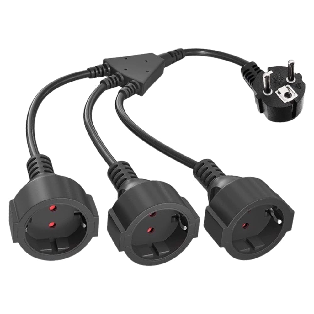 Doppelstecker für Steckdose: Verlängerungskabel 3 Fach Schuk