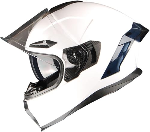 Miniatura 1 de 1Storm - Casco de cara completa para moto, certificado DOT para adultos, bicicleta urbana, doble visera, protección solar interior, antivaho,