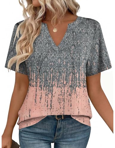 Zeagoo Shirt for Women Tops V Neck Blouses Business Casual