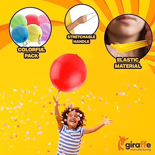 Giraffe 18 Inch Large Thick Latex Neon Rubber Punch Balloons Heavy Duty for Kids 30 Pack Ballons Bulk - Balloons Party Favors 4-8, 6 to 8, 8-12 Punching Baloons - Christmas Stocking Stuffers for Kids - Image 7