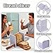 Adjustable Bread Slicer Guide - 4 Thickness Settings for Perfect Homemade Bread Slices, Food-Grade ABS Toast Cutter with Crumb Tray, Multi-Purpose Kitchen Tool for Bread, Cheese, Fruits & Vegetables