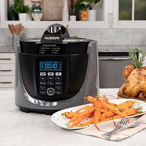 NuWave Duet Pressure Cooker, Air Fryer & Grill Combo Cooker Deluxe