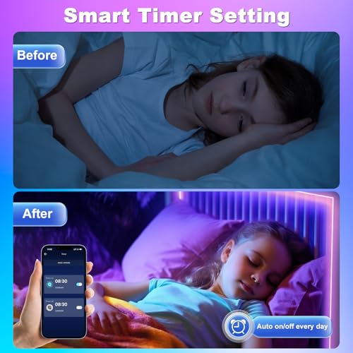 LED Streifen LED Strip 20m mit Fernbedienung & App & Musik Sync, RGB Lichterkette Dimmbar Farbwechsel, LEDs Leiste Band Stripes Bluetooth Selbstklebend für Zimmer Deko/Küche/Decke/Gaming/Party