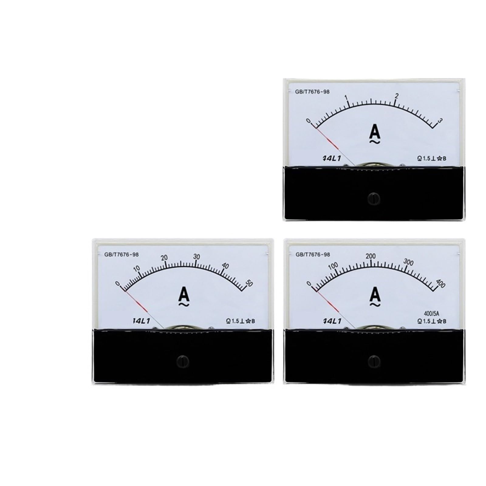 Ampèremètre AC 44L1 avec pointeur, 1A, 2A, 3A, 5A, 10A, 15A, 20A, 30A, 50A