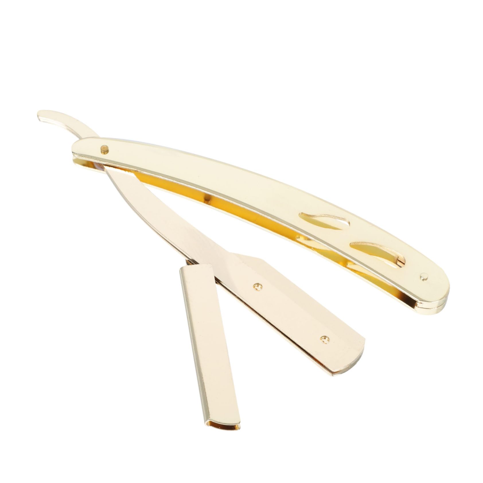 BESTYASH Gold Eyebrow Razor Manual Shaver Safe Handheld Razor Face Shaver Shaving Beard Trimmer Tool Barber