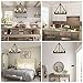 LNC Farmhouse Chandeliers Rustic Round Wagon Wheel 8-Light Fixture for Dining & Living Room, Bedroom and Foyer