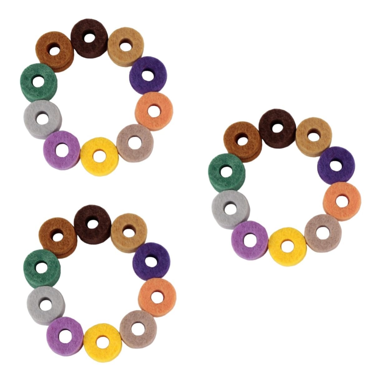 TOYANDONA 60piezas Almohadillas De Fieltro Coloridas Para Platillos De Batería De Accesorios De Resistentes y Duraderos Diseño Único y Fácil Instalación