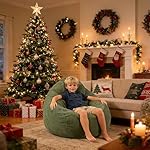 LPMOERA Bean Bag Chairs for Kids/Teen with Memory Foam Filling Bean Bag Sofa with Soft Corduroy Fabric BeanBag Chair for Living Room Bedroom College Dorm Reading Chair Green - Image 2