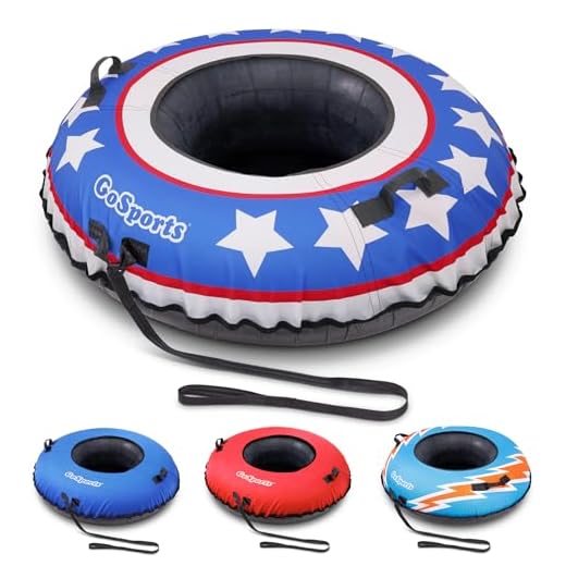 GoSports 44 in Heavy-Duty Winter Snow Tube with Premium Canvas Cover - Commercial Grade Sled - Choose Your Style