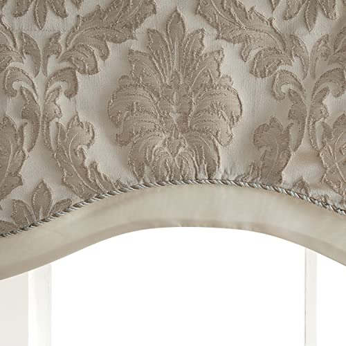 Style Master Renaissance Home Fashion Darby Layered Scalloped Valance With Cording, Ivory, 50 By 17-Inch #TOP2