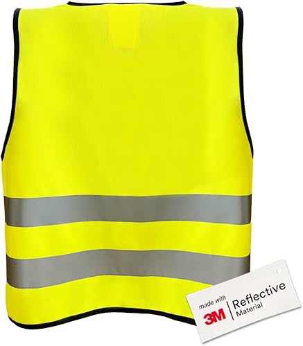 Miniatura 2 de 3M - Chaleco de alta visibilidad para niños, chaleco reflectante con cierre de gancho y bucle, fabricado con material reflectante 3M