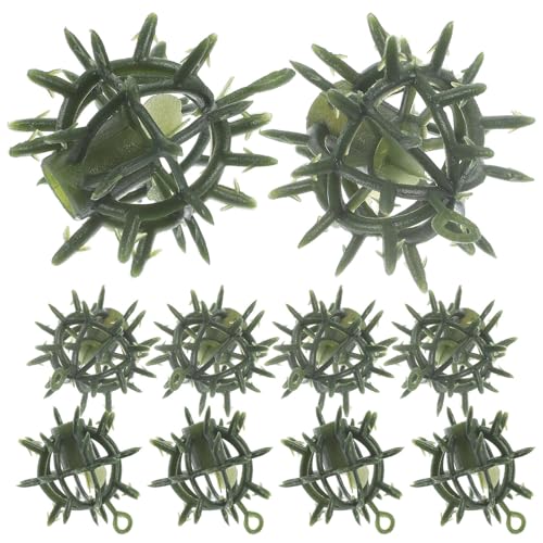 STOBAZA Artificial Boxwood Ball Frame Holder, 10pcs 3.5cm Flower Plant Topiary Ball Support Cage Flower Ball Making Frame Flower Shelf Holder for Garden Backyard