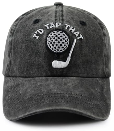 Golf Gifts for Men Women Golf Accessories Hat Funny Golfing Baseball Cap Birthday Thanksgiving Christmas Retirement Gifts for Family Friend Golfer Black