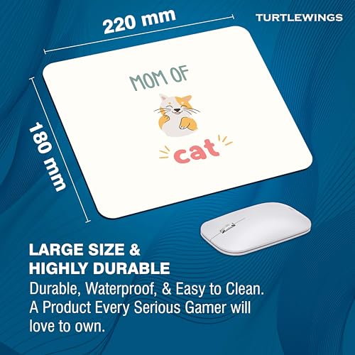Image of TURTLEWINGS | Mousepad | Inspirational Quote Mousepad - 22x18 cm, 3mm Thick | Abstract Design Non-Slip Rubber Base | Office, Study & Gaming Use | Premium Smooth Surface 2 (Design 04)