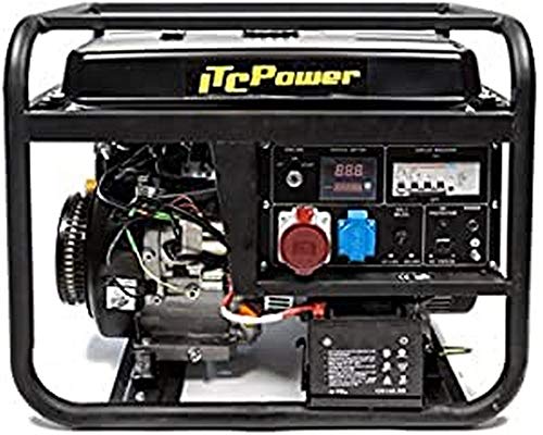 ITCPower IT-GG9000LE-3 Generador Gasolina Trifásico, 6600 W, 400 V, Negro, Grande