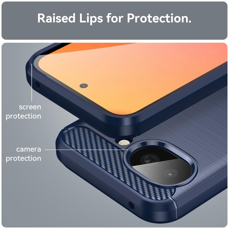 Image of Basic Case for Google Pixel 10a (Carbon Fibre Blue)
