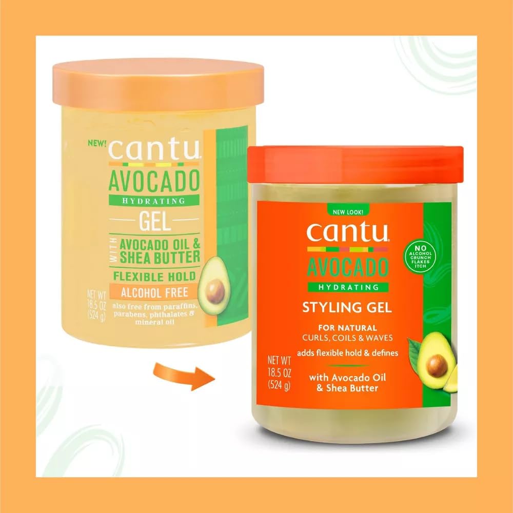 Image secondaire de CANTU - Gel coiffant hydratant à l'avocat sans alcool - Femme - 524 g - Définition forte et nutrition sans effet cartonné