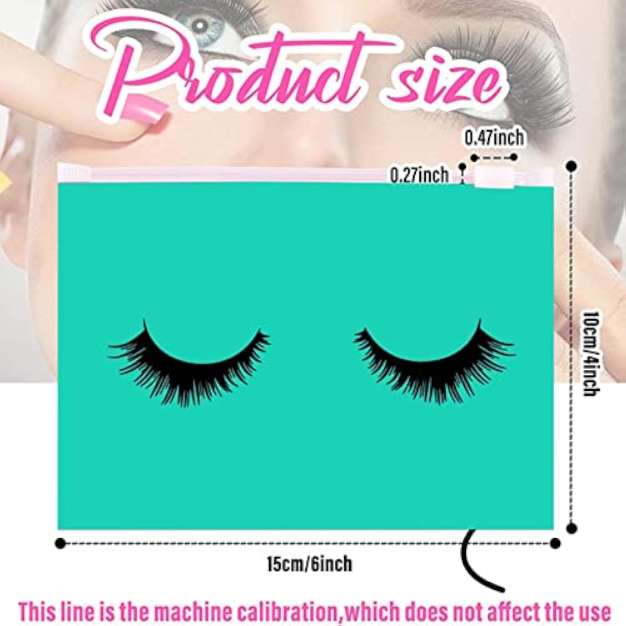 4xMultipurpose 50Pcs Eyelash Bags with Zipper