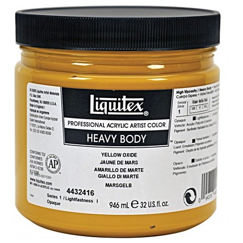 Image of Liquitex Professional Heavy Body Acrylic Paint 32-oz jar, Yellow Oxide