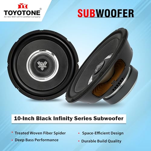 Image of TOYOTONE 10 inch Subwoofer Infinity Series 150W RMS /700W Peak Power / 1.5-Inch Copper Coil / 120mm Single Magnet Ideal for Upgrading Car Bass Tubes, Home Subwoofer Systems, and DIY Audio Projects (Black)