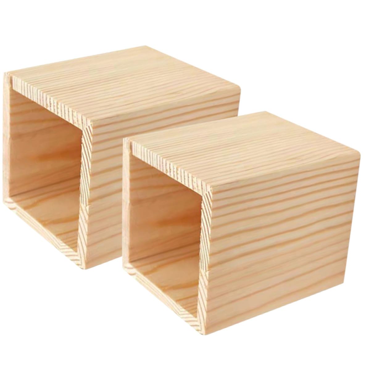 HOMSFOU 10 Unidades Portalápices de Madera Geométrico para Oficina,