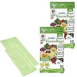 Debbie Meyer GreenBags 20-Pack (10M, 10L) – Keeps Fruits, Vegetables, and Cut Flowers, Fresh Longer, Reusable, BPA Free, Made in USA