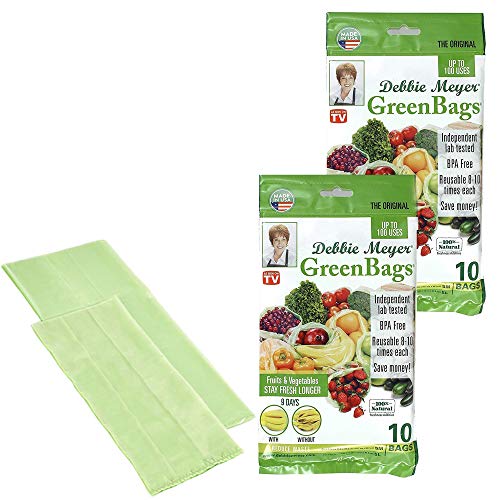 Debbie Meyer Green Bags - Reusable BPA Free Food Storage Bags, Keep Fruits