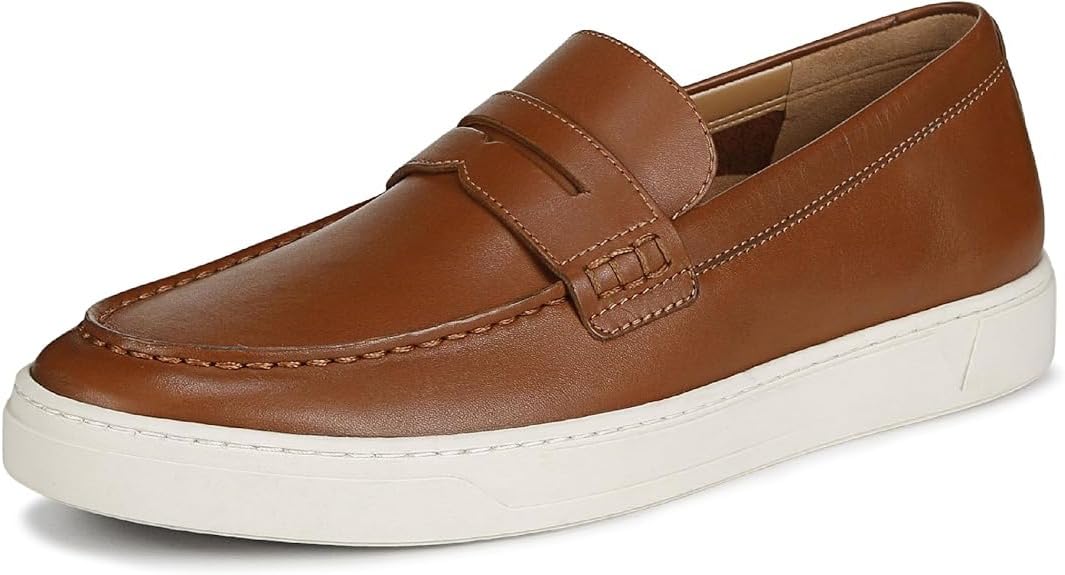 Vionic Men's Loafers & Moccasins - Thompson, Tan Brown Leather, UK 6.5, Medium Fit