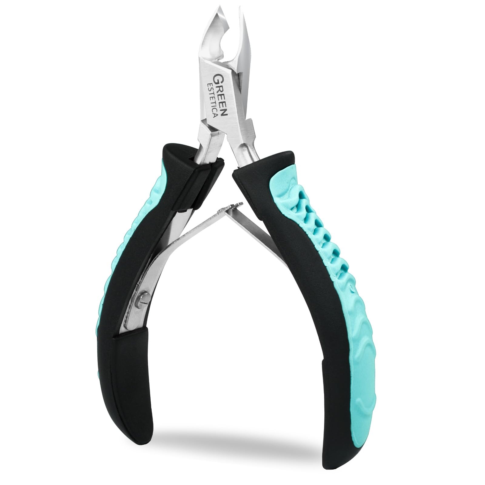 Cuticle Trimmer with Non-Slip Grip Handle Professional Stainless Steel Cuticle Cutter Sharp Blades Double Spring Cuticle Nippers for