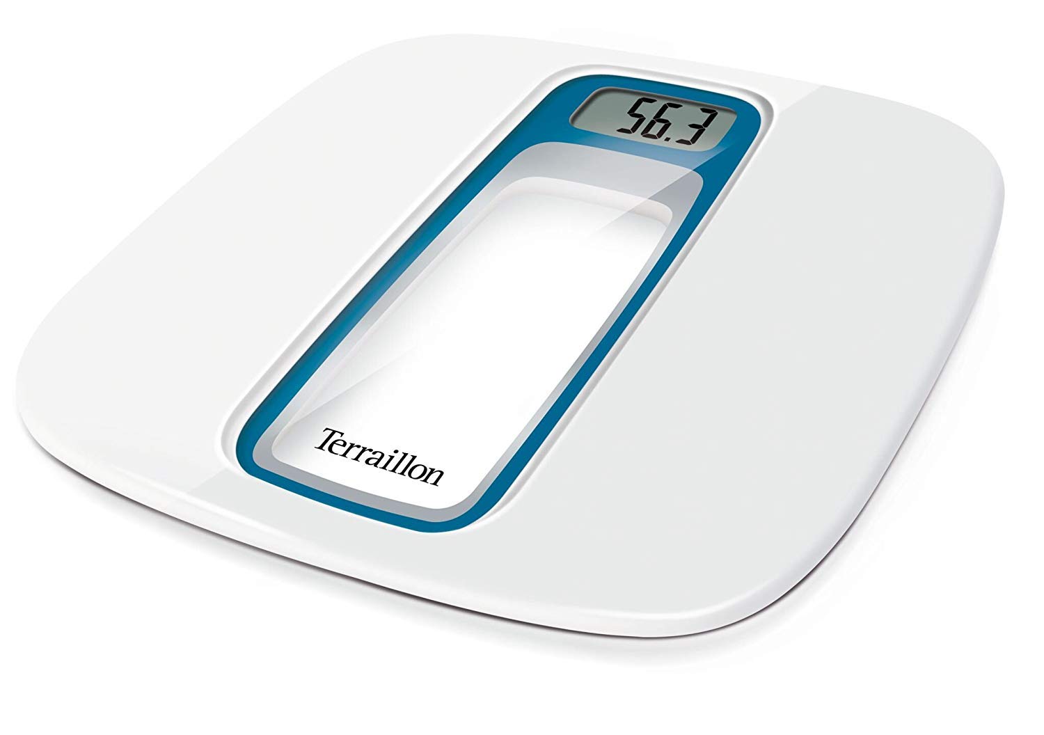 Terraillon báscula de baño electrónica 160kg / 100g blanco / azul 14470