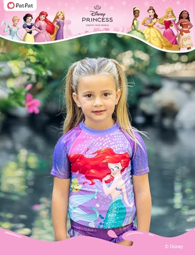 Image of Disney Princess Frozen Marvel Elsa Minnie Toddler Girl Swimsuit Tankini Bathing Suit 2 Piece Swimwear UPF 50+ Rashguard