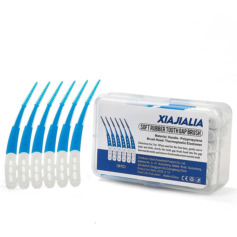 120 PCS Interdental Brushes Soft Silica Toothpick Dental Floss Picks Premium Dental Floss Picks Easy to Use Toothpick