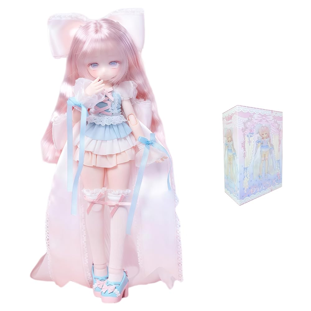 niannyyhouse - 1/8 BJD Ball-Jointed Doll, seria do karmienia dziewczyn, z ubraniami, kolekcjonerska figurka, pojedyncze opakowanie (późna wiosna, 1 sztuka)