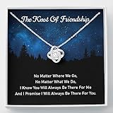 Love Knot Friendship Necklace, Best Friend Friendship Necklace, Handmade Necklace, The Knot Of Friendship, Friend Necklace, Birthday Gifts For Female Friends, Her, Girl, Bff, Bestie.