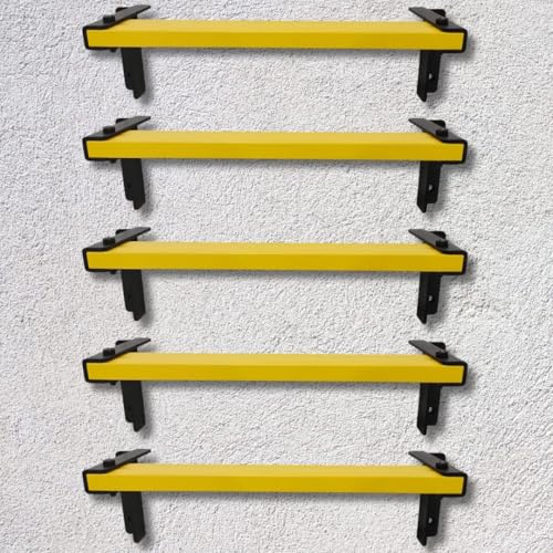 Conjunto de 5 Escalones de Escalada Montados en la Pared ISOP | Escalones Antideslizantes para Pared de Concreto | Escalera Duradera para Casa, Tanque o Pozo | Escalera de Peldaños de Acero Inoxidable