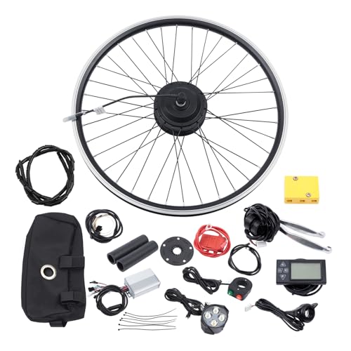 Mahugde Electric Bike Conversion Kit 36V 350W 26 Front Wheel E-Bike Conversion Kit 5 Speed Adjustable Electric Bicycle Motor Conversion Kit w/LCD Display & Controller for 26-inch Bike